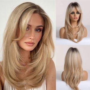 Human hair blend dirty blonde wig